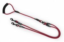 Поводок-веревка Camon для двух собак, с ручкой, бордовый, d 10 мм/1,2 м