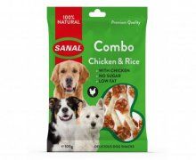Лакомства Sanal, для собак, комбо для собак, с курицей и рисом, 80 г