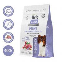 Корм Brit Care для взрослых cобак мини пород с индейкой и ягненком, Sensitive Healthy Digestion, 400 г