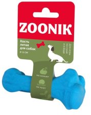 Игрушка Кость для собак, литая малая, пластикат, синяя, 11 см