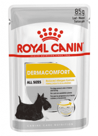Пауч Royal Canin для взрослых собак при раздражениях и зуде кожи, паштет, Dermacomfort Canine, 85 г