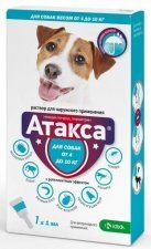 Препарат KRKA Атакса, для собак от клещей и блох и т.д, 4-10 кг, 1 мл