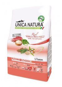Корм Unica Natura Indoor для кошек любого возраста, живущих в помещении, ягненок, рис, горох, 350 г