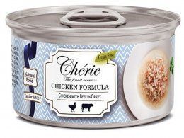 Консервы Pettric Cherie для кошек, рубленная курица с говядиной в подливе, 80 г