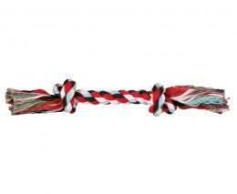 Игрушка в виде веревки с 2-мя узлами хлопковая, для собаки, DENTAfun, 20 см