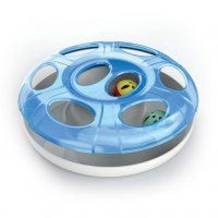 Игрушка Georplast Ufo для кошек, интерактивная с 2 шариками, 25х8 см