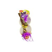 Игрушка Полосатые рыбки на палочке, для кошек, 3 шт