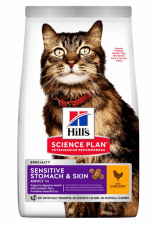 Корм Hill's Science Plan Sensitive Stomach & Skin для кошек с чувствительным пищеварением и кожей, с курицей, 7 кг