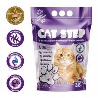 Наполнитель для кошачьих туалетов Cat Step, Лаванда, впитывающий, 1,67 кг (3,8 л)