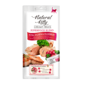 Лакомство Pettric Natural Kitty крем-суп для кошек Тунец, лосось и клюква, 4 шт