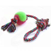 Игрушка Triol для собак Верёвка с петлей, 2 узла и мяч , d 65 / 430 мм