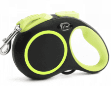 Поводок-рулетка Triol Urban Neon XS для собак, лента, черная, до 12 кг, 3 м