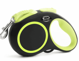 Поводок-рулетка Triol Urban Neon S для собак, лента, черная, до 15 кг, 5 м