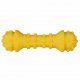 Игрушка Гантель дентальная для собак с ароматом сливок, желтая, 18 см