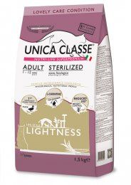 Корм Unica Classe Adult Sterilized Lightness для стерилизованных кошек склонных к набору веса, утка, 1,5 кг