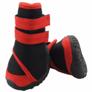 Ботинки для собак Triol YXS134, черные с красным, размер M