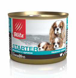 Консервы BLITZ STARTER, для щенков, а так же беременных и кормящих сук, 200 г