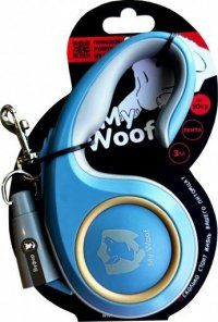 Поводок-рулетка MY WOOF с запасным механизмом спасения, синяя, S