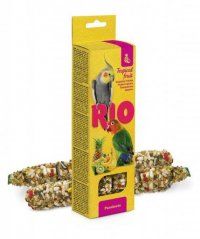 Палочки RIO для средних попугаев с тропическими фруктами, 2х75 г