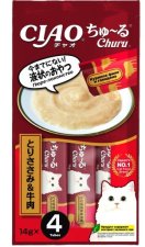 Лакомство-пюре INABA для кошек курица с говядиной, ЧАО ЧУРУ, 56 г