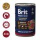 Консерва Brit для взрослых собак всех пород с мясным ассорти и потрошками, Premium by Nature, 410 г