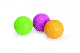 Игрушка Мячик пупырчатый резиновый 3 цвета для собак, 7,5 см