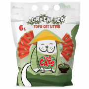 Наполнитель FOR CATS Tofu комкующийся, c ароматом зеленого чая, 2,5 кг (6 л)