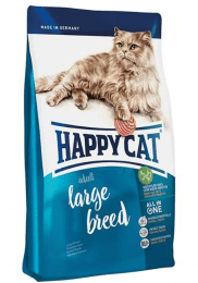 Корм Happy Cat для взрослых кошек крупных пород с домашней птицей и ягненком, Adult Large Breed 32/16, 300 г