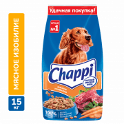 Корм Chappi для взрослых собак всех пород, мясное изобилие, 15 кг