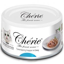 Консервы Pettric Cherie - Hairball Control для кошек, с тунцом и луцианом в подливе, 80 г