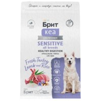 Корм Брит Кеа для взрослых собак, с индейкой и ягненком с рисом, SENSITIVE ALL BREEDS HEALTHY DIGESTION, 1,5 кг