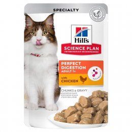 Пауч Hill's Science Plan PERFECT DIGESTION для взрослых кошек, с курицей, 85 г