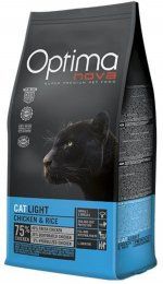 Корм OptimaNova Cat Adult Light Chicken&Rice для взрослых кошек, склонных к избыточному весу, 400 г