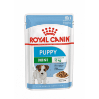 Пауч Royal Canin для щенков мелких пород, кусочки в соусе, MINI PUPPY, 85 г