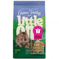 Корм Little One для дегу из разнотравья Зеленая долина, 750 г + Колокольчик из луговых трав, 24 г