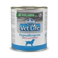 Консервы Farmina Vet Life Dog Hypoallergenic Duck&Potato. Диетический корм для собак с пищевой аллергией, утка, 300 г