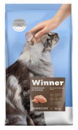 Корм WINNER для стерилизованных кошек, с курицей, 10 кг