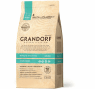 Корм Grandorf Probiotics Adult Indoor, 4 вида мяса и бурый рис, низкозерновой корм для кошек с пробиотиками, 400 г