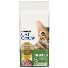 Корм Cat Chow для взрослых кошек после стерилизации/кастрации, 15 кг