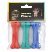 Игрушка Gamma для собак, "Кость литая №1" из резины 3 шт, 7,5 см