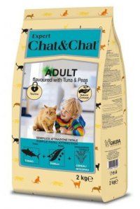 Корм Chat&Chat Expert, для взрослых кошек, со вкусом тунца и гороха, 2кг