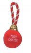 Игрушка Beeztees, Рождественский шар Джингл плюшевый, красный, 25 см