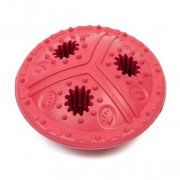Игрушка для лакомств, диск для собак, красный, 11 см