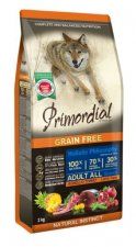 Корм Primordial, для взрослых собак всех пород с тунцом и ягненком, Dog Adult Tuna&Lamb, 12 кг