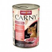 Консерва Carny для котят, говядина, сердце индейки, 400 г