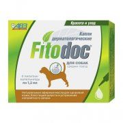 Капли FITODOC дермотологические для средних собак, 1 пипетка