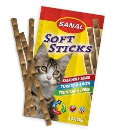 Палочки Sanal для кошек с птицей и печенью, 3х5 г