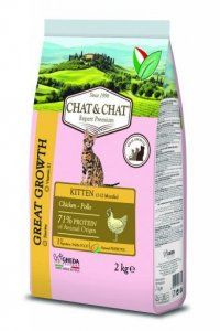 Корм Chat&Chat Expert, для котят, со вкусом курицы, 2кг