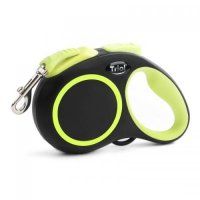 Поводок-рулетка Triol Urban Neon L для собак, лента, черная, до 50 кг, 5 м