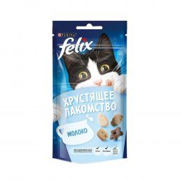 Хрустящее лакомство Felix для взрослых кошек, со вкусом молока, 60 г